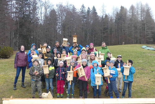 Pfadfindergruppe Missen-Wilhams baut Nisthilfen für Singvögel